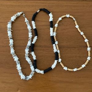 3 Puka Shell Necklaces